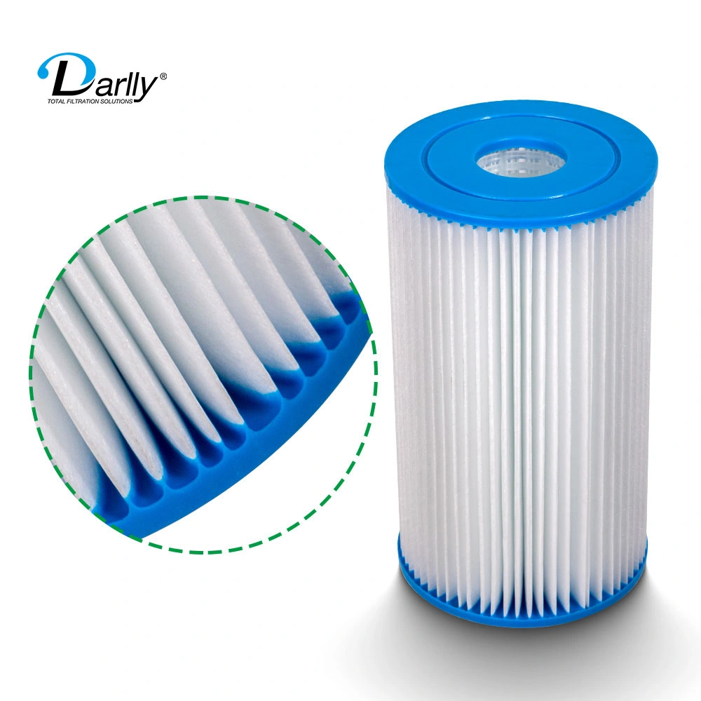 Darlly Filtration Equipment Big Blue Water Filter Cartridge PP / Pet Swimming Pool and SPA Water Micro Pleated Cartridge Filters 5microns 1micron
