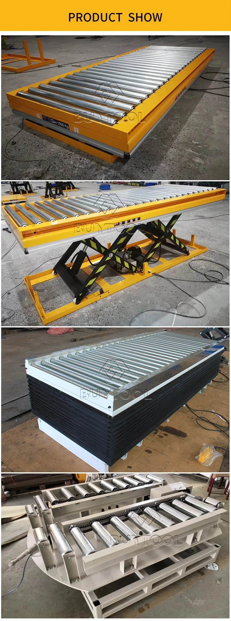 Cargo Lift with Roll Ball and Safety Bellows Covers