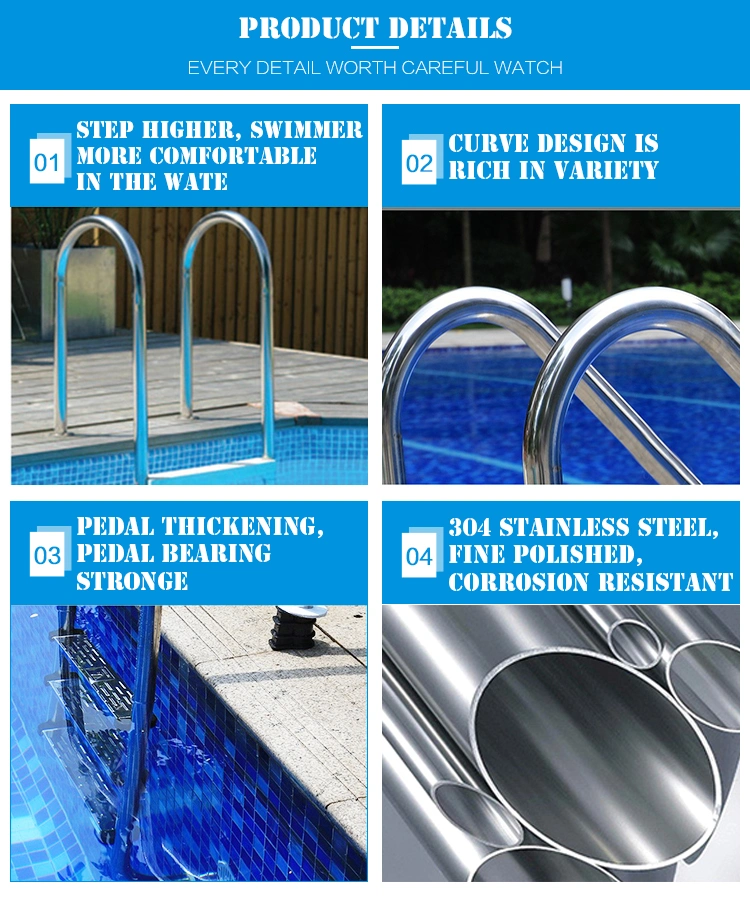 Hot Sale Stainless Steel 304 Material Swimming Pool Ladder