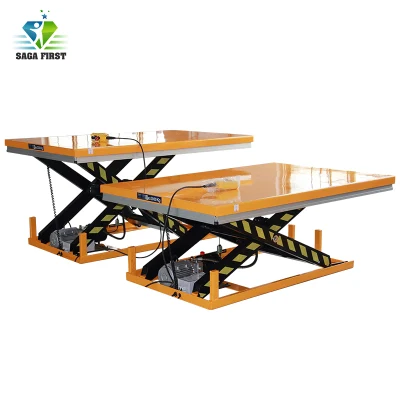 Strong Iron Material Hand Hydraulic Scissor Roller Table Lift Lifter Machine