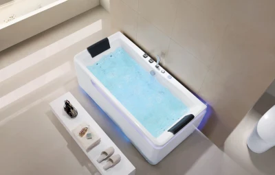 SPA Tub Acrylic Water Massage Bubble Bath Whirlpool Massage Bathtub with LED Light M1820